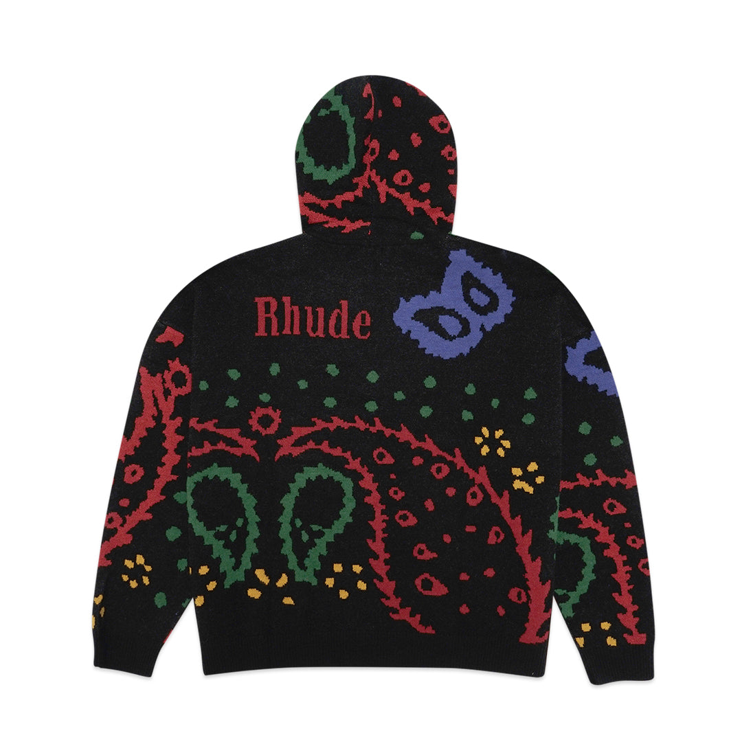 Rhude Knit Multi Paisley Hoodie