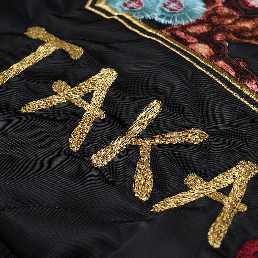 Evisu Taka Embroidered Padded Bomber Jacket
