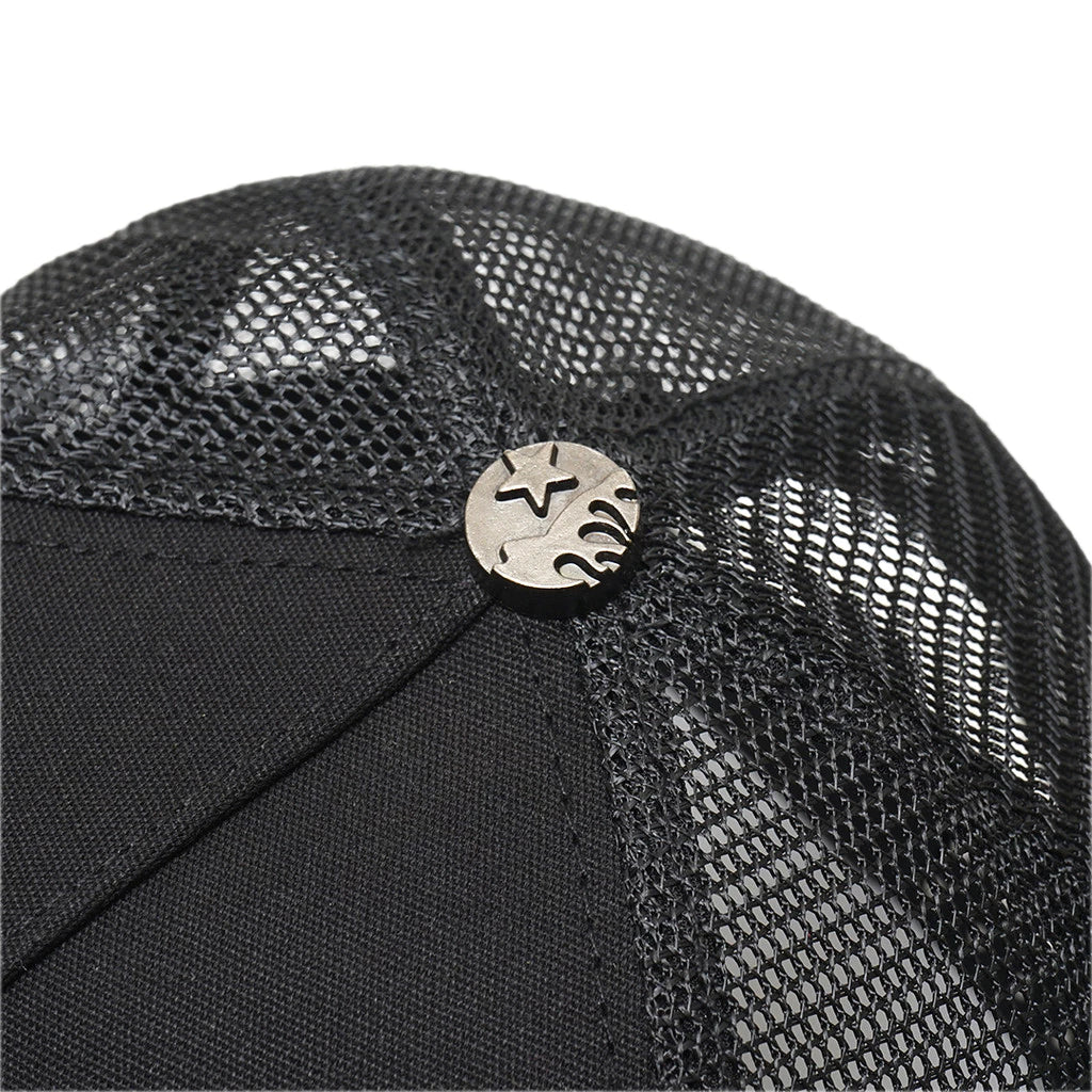 Hellstar White Logo Mesh Trucker Baseball Cap