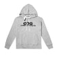 CDG Black Text Hoodie Grey