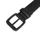 LVS Black Pin Buckle Leather Belt