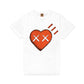 Human Made X KWS Orange Heart T-Shirt