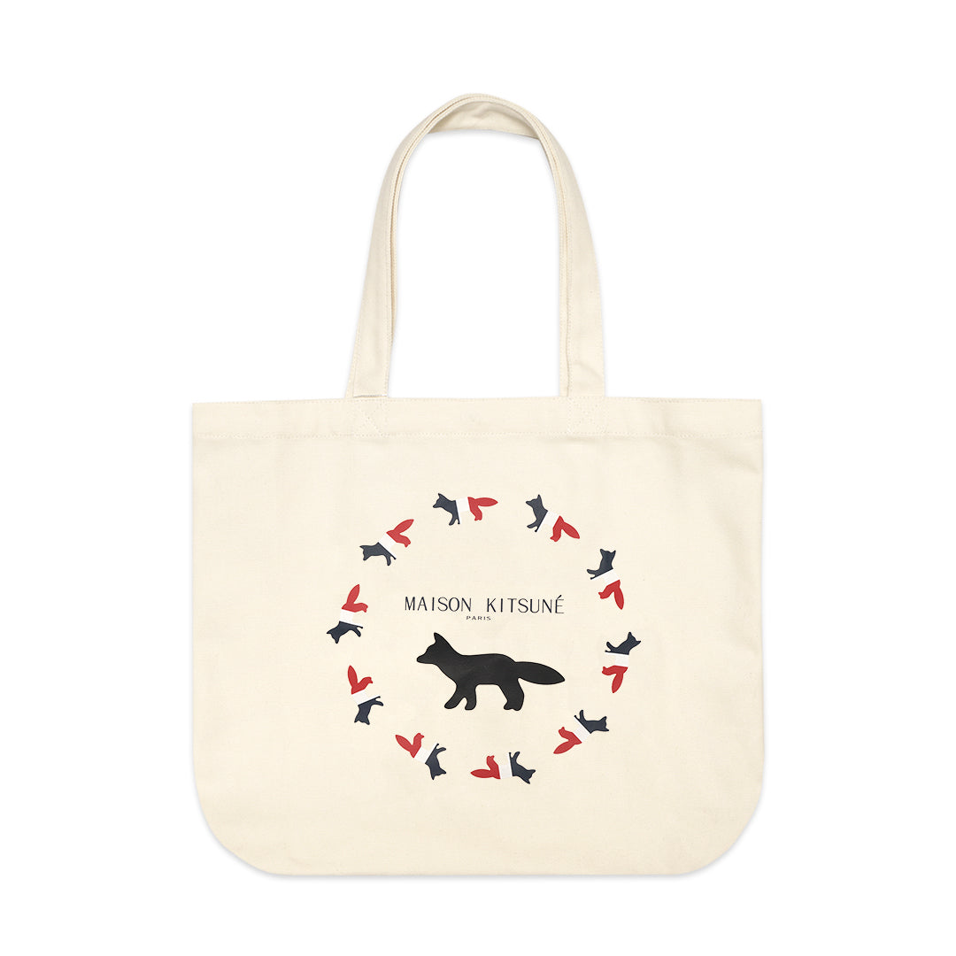 MKS Tricolor Circle Fox Tote Bag