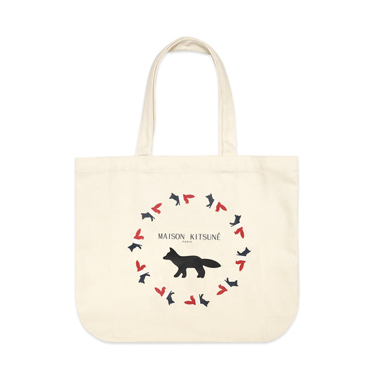 MKS Tricolor Circle Fox Tote Bag