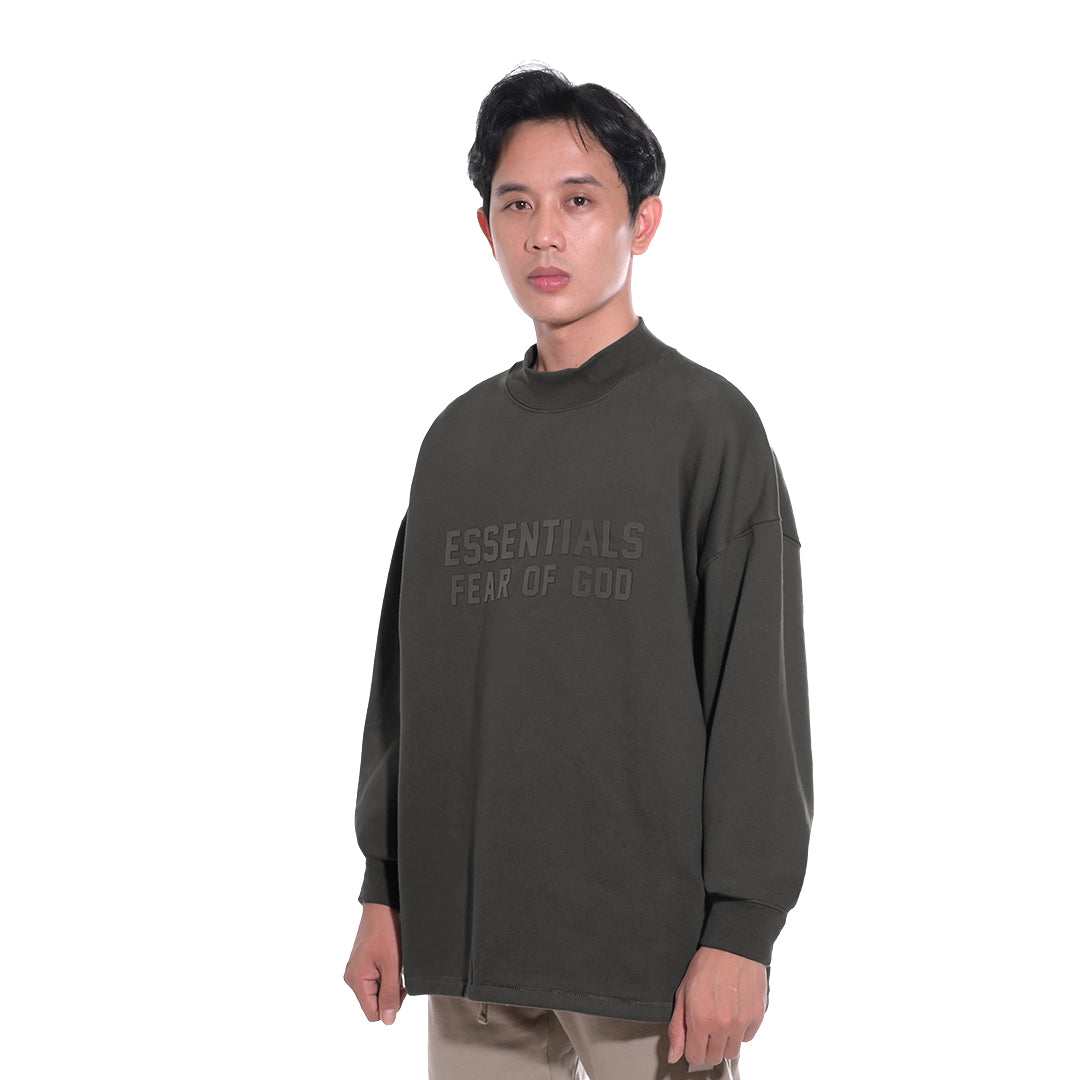 FOG Essentials Center Solid Rubber Text Sweatshirt