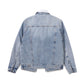 AllSaints Ilkley Sherpa-Lined Denim Jacket Washed Light Blue