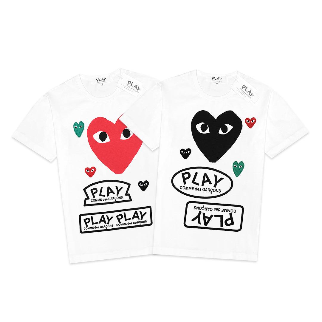 CDG Play Multiple Heart Patch T-Shirt