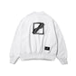 We11done Black Logo Embroidered Henley Sweater White