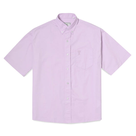 4M1 Tonal Logo Short Sleeve Shirt Purple