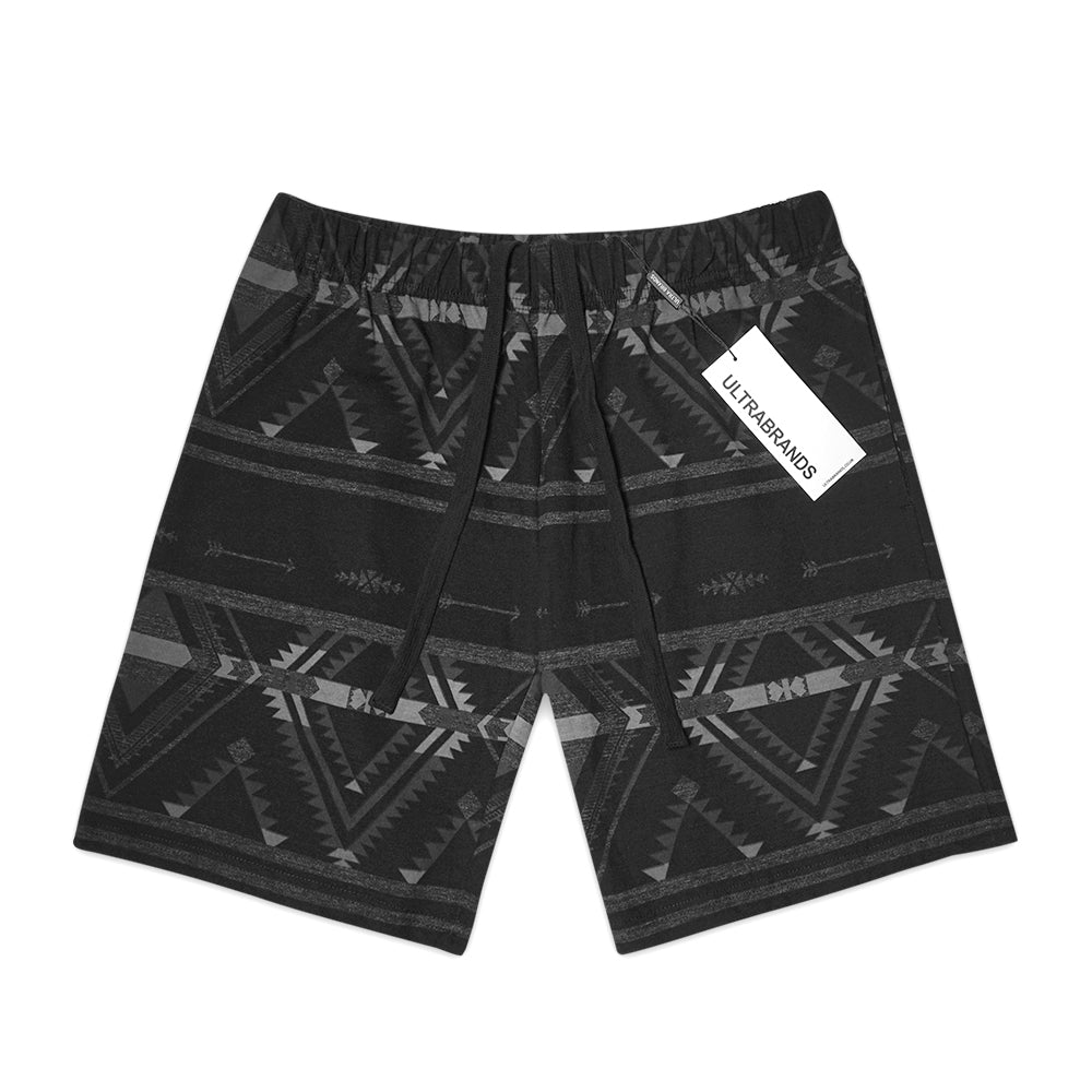 Ultra Brands Tribal Pattern Arrow Shorts Black