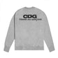 CDG Back Text Sweatshirt Grey