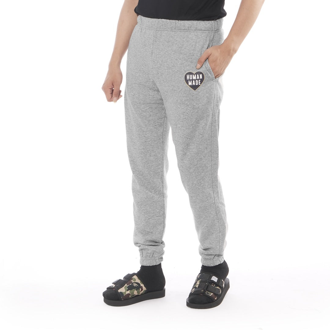 Human Made Tricolor Heart Logo Sweatpants Grey