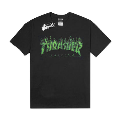 TSR Green Flame Print T-Shirt