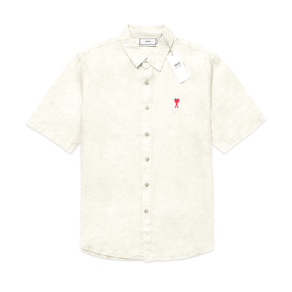 4M1 Linen Blend Short Sleeve Shirt