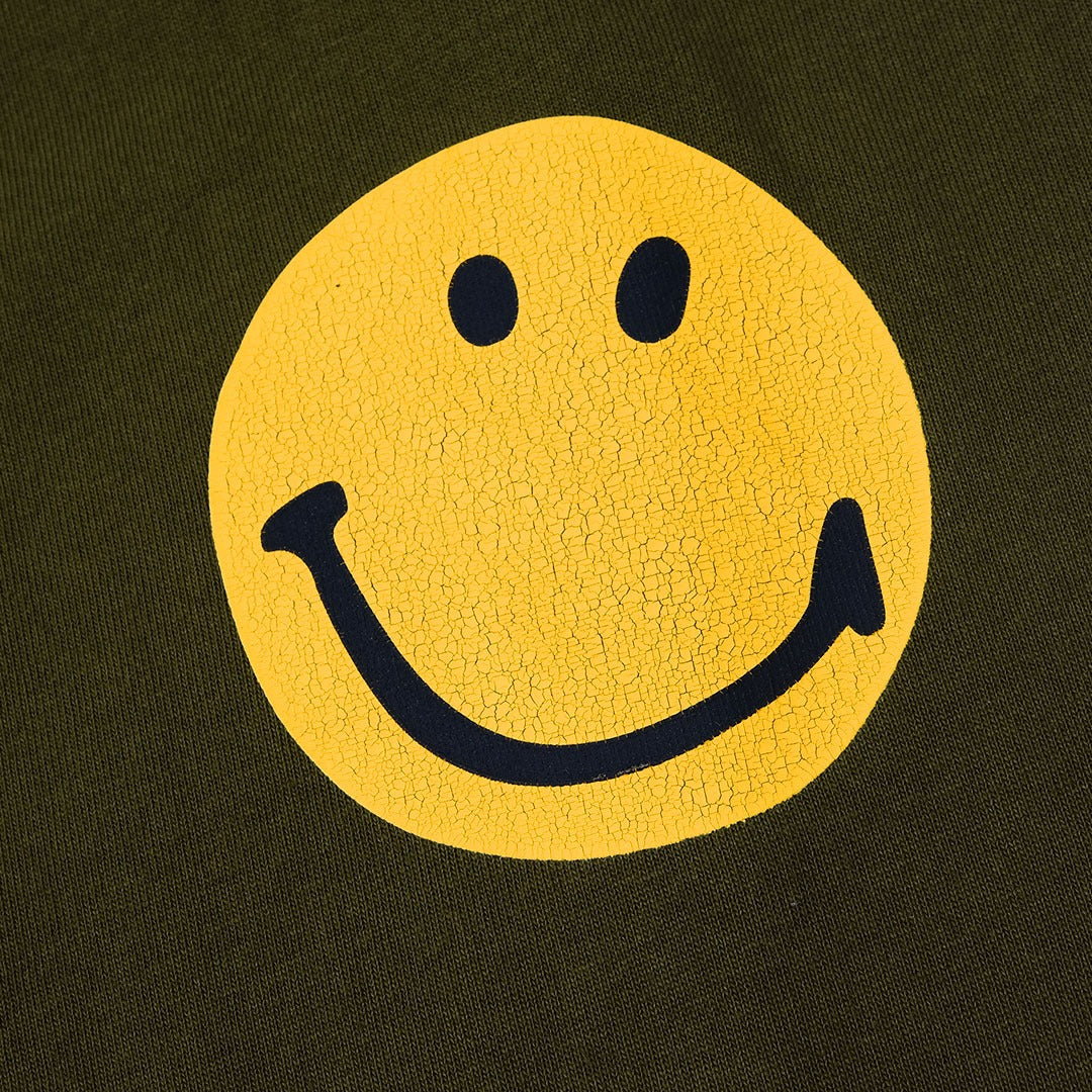 Kapital Cracked Smiley Face Pants Olive