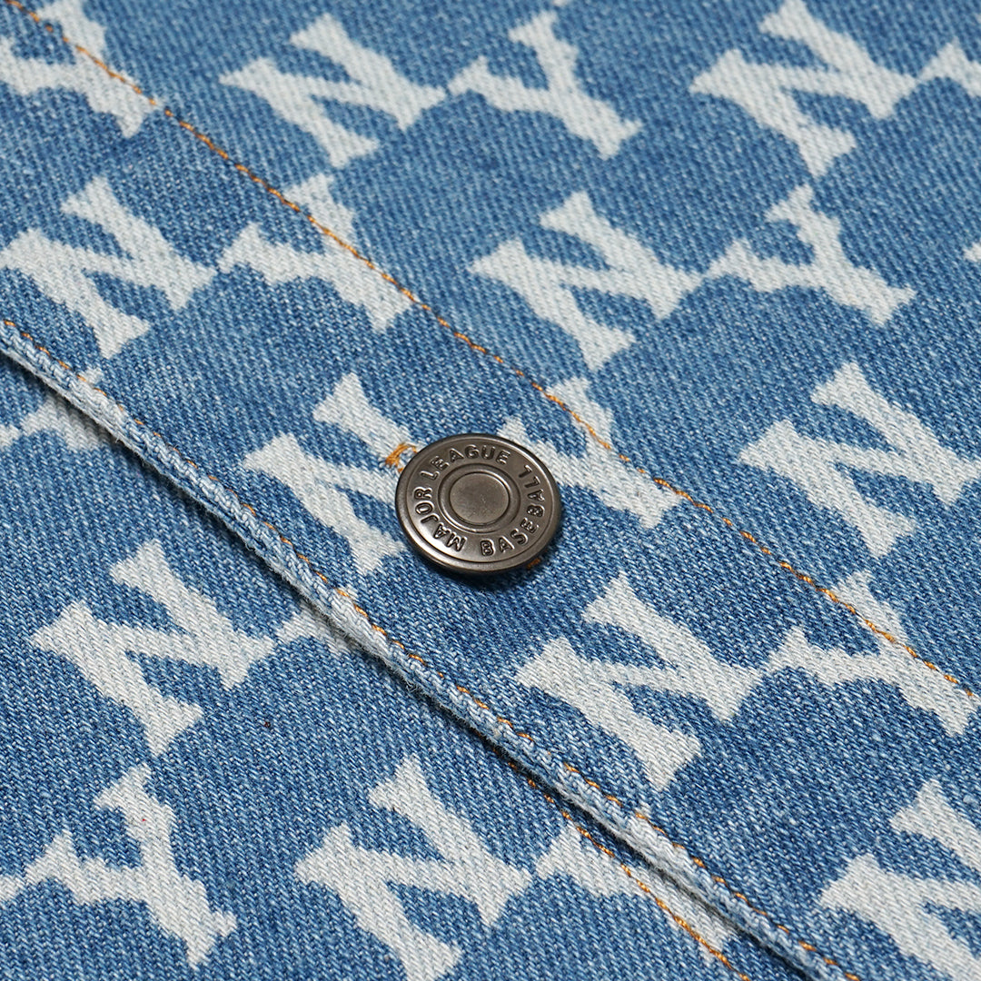 M7B Classic Monogram Denim Short Sleeve Shirt
