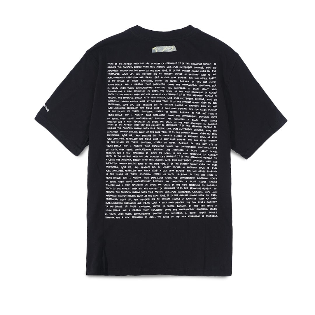 Ader Error Chest Text T-Shirt Black