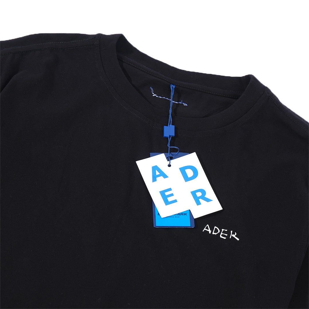 Ader Error Chest Text T-Shirt Black