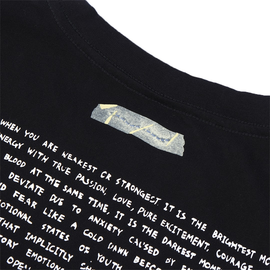 Ader Error Chest Text T-Shirt Black