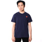 CDG Play Red Heart Patch T-Shirt Navy