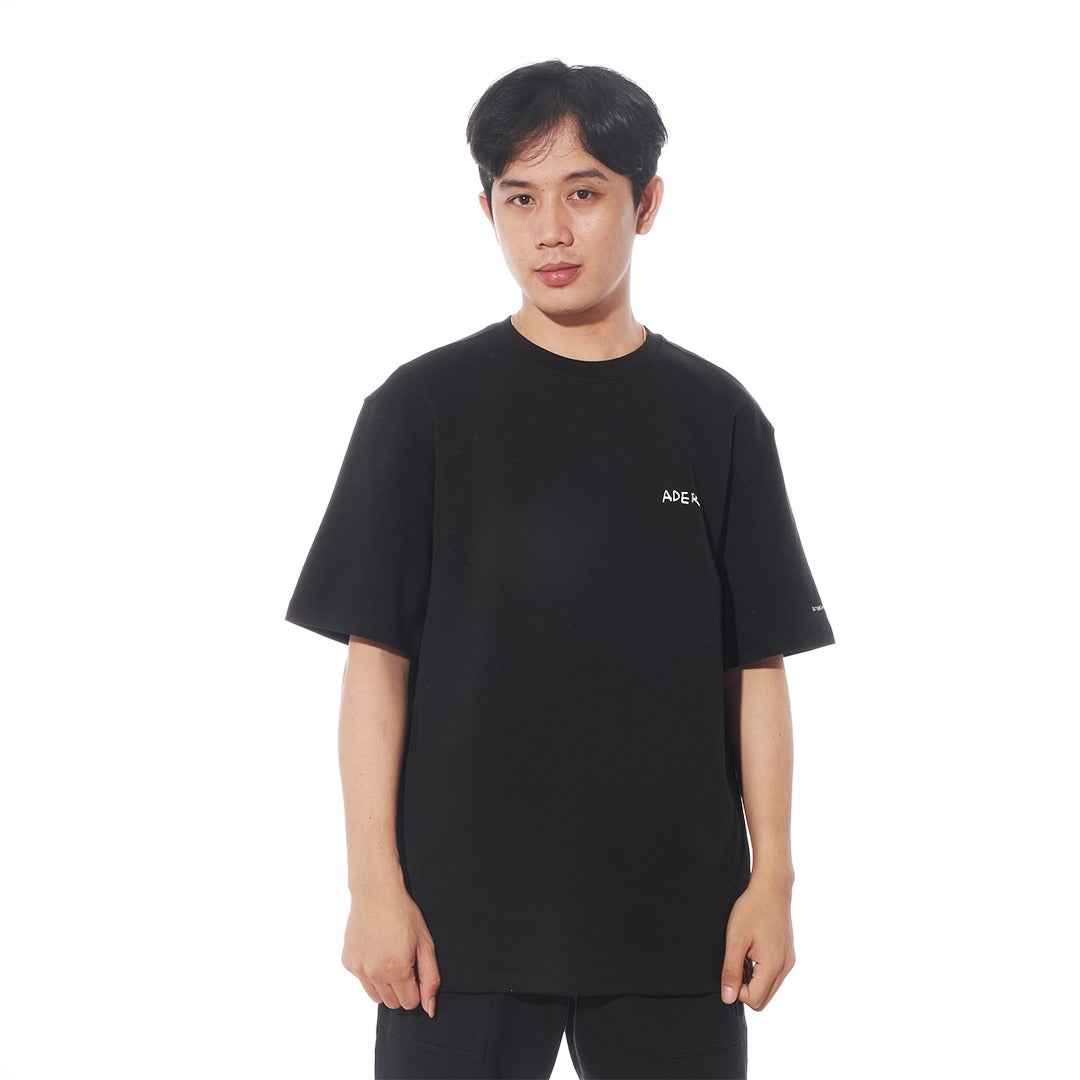 Ader Error Chest Text T-Shirt Black