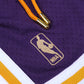 Mitchell & Ness Just Don Lakers Road 1996 Shorts Purple