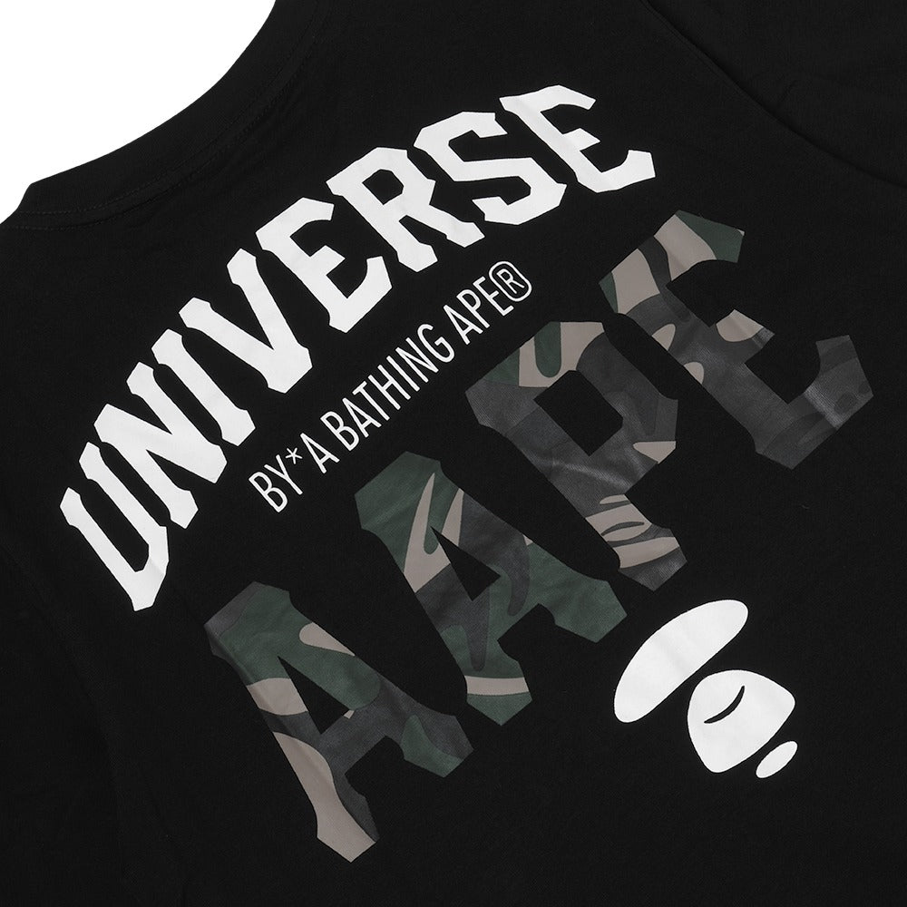Aape by A Bathing Ape Universe Text T-Shirt Black