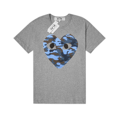 CDG Play Big Camo Heart T-Shirt