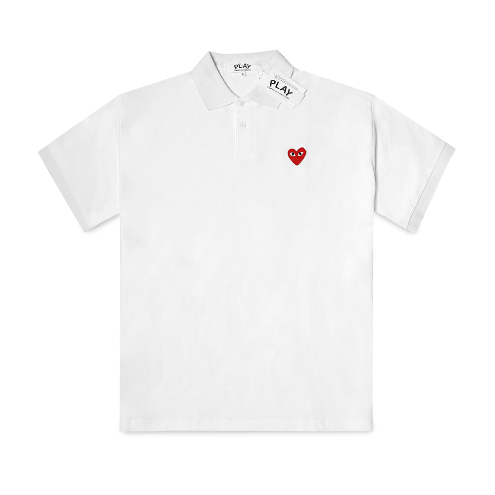 CDG Play Red Heart Polo Shirt