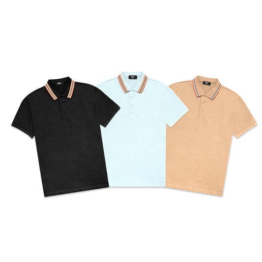 FOLX Icon Stripe Collar Polo Shirt