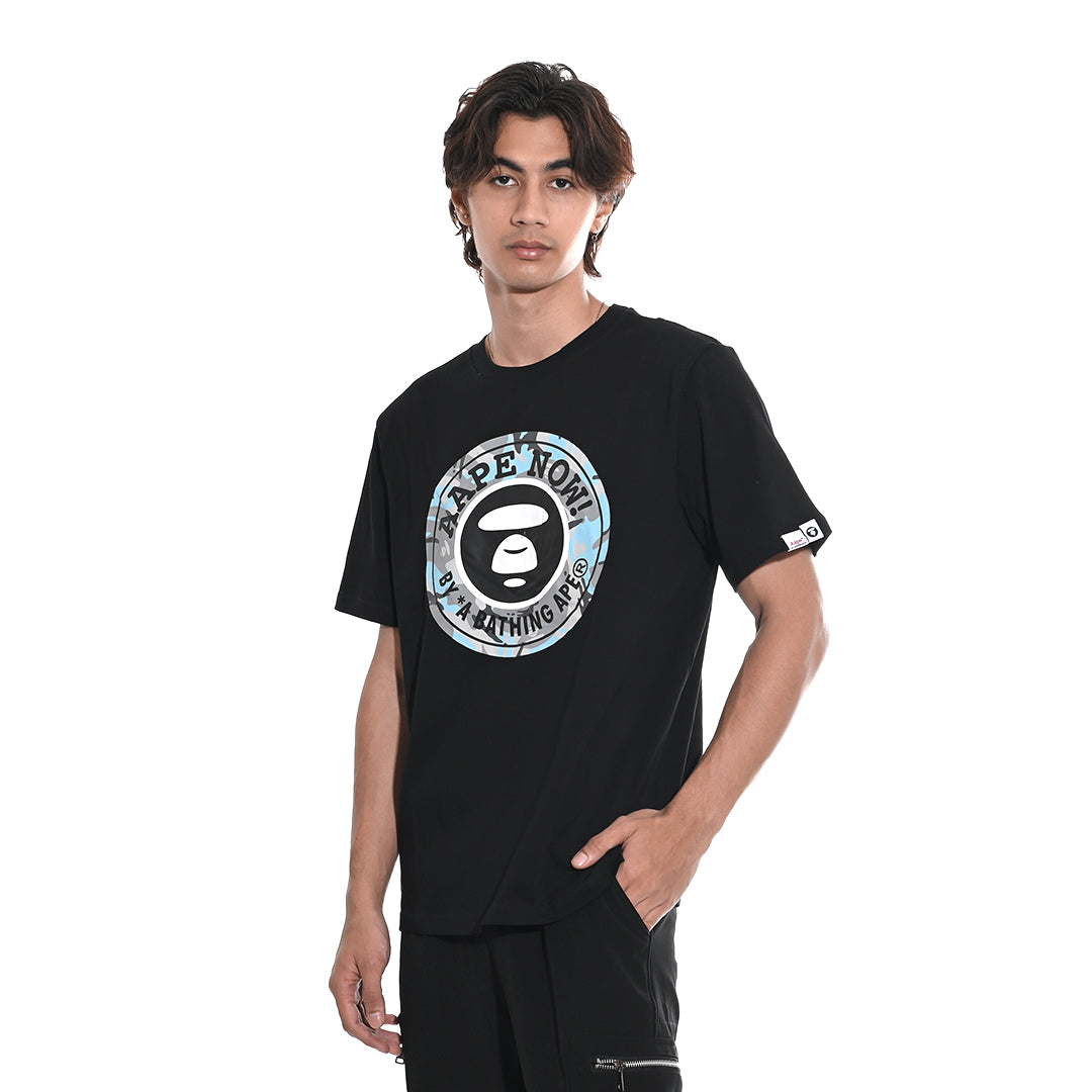 AAPE Moon Face Mix Camo Graphic T-Shirt