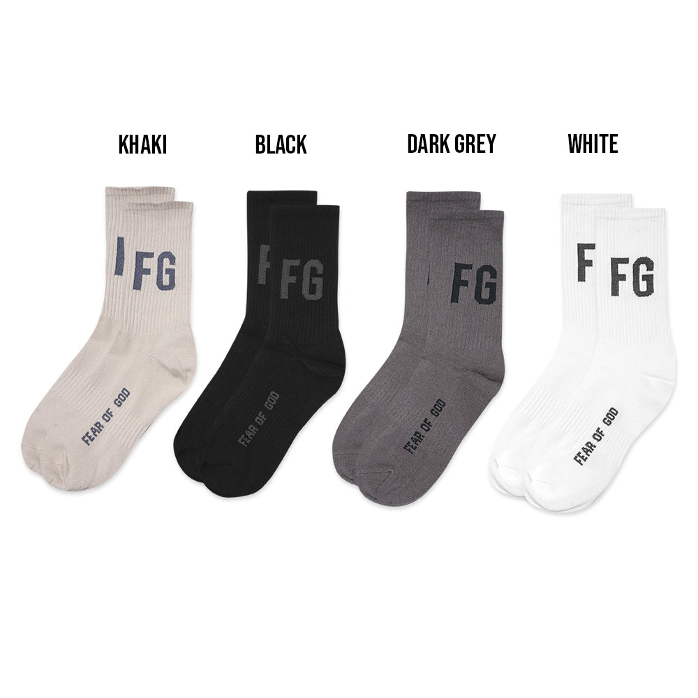 FOG FG Text Logo Mid Socks