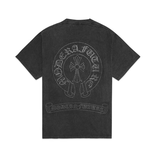 Chrome Hearts Silver Horseshoe Beads Washed T-Shirt