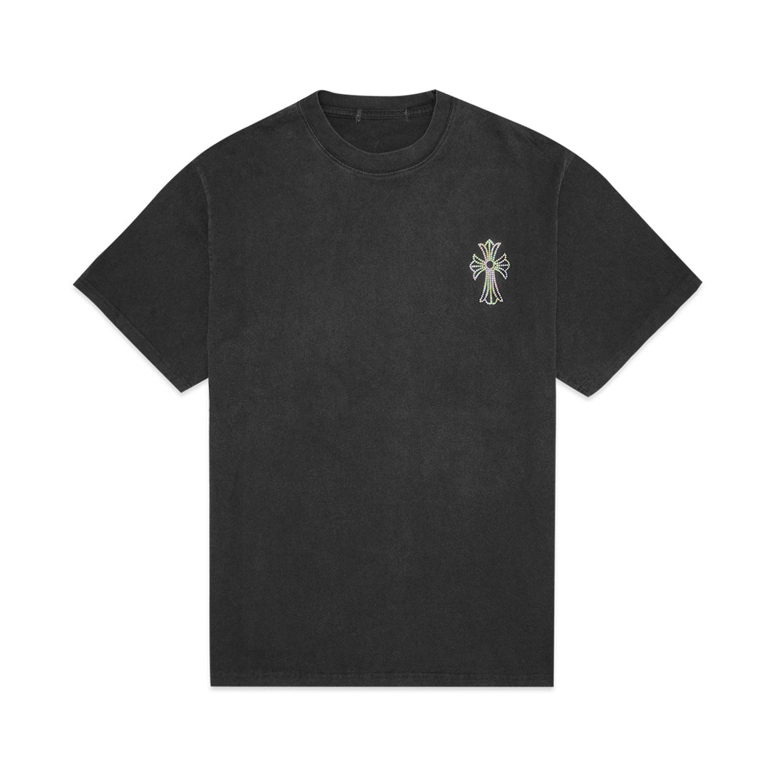 Chrome Hearts Iridescent Cross Beads Washed T-Shirt