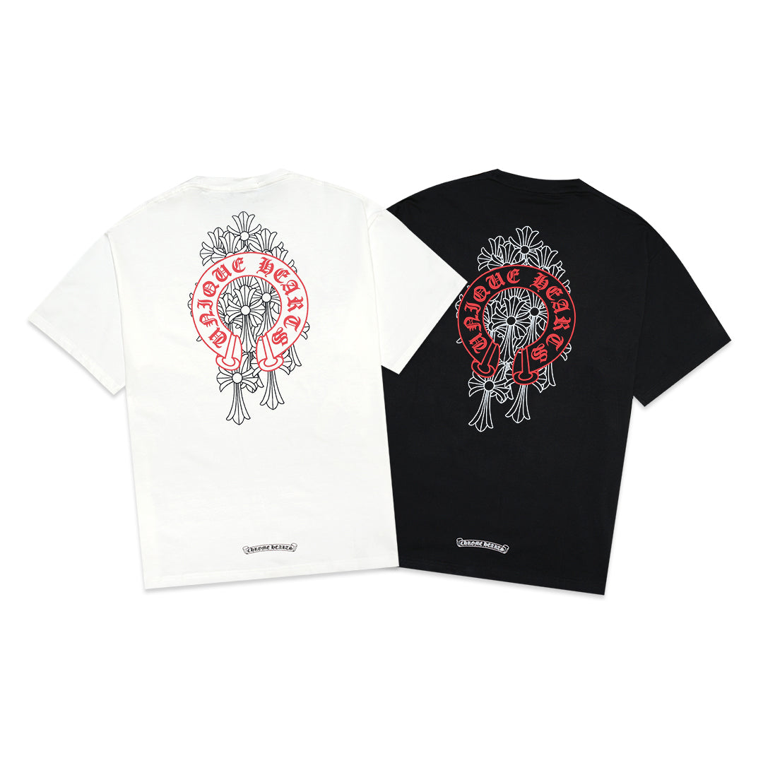 Chrome Hearts Red Horseshoe T-Shirt