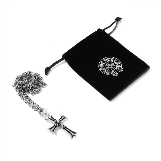 Chrome Hearts Small Double Cross Pendant Necklace