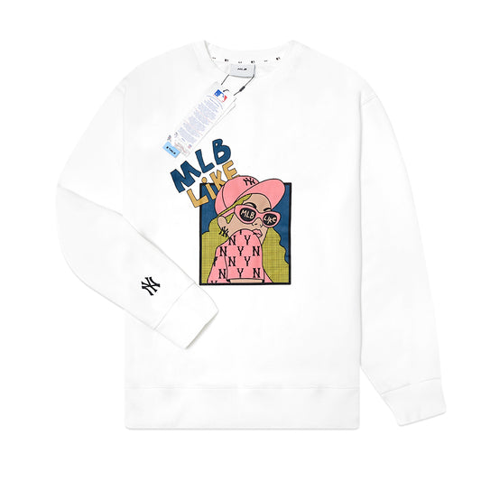 M7B Cartoon Overfit Sweatshirt White