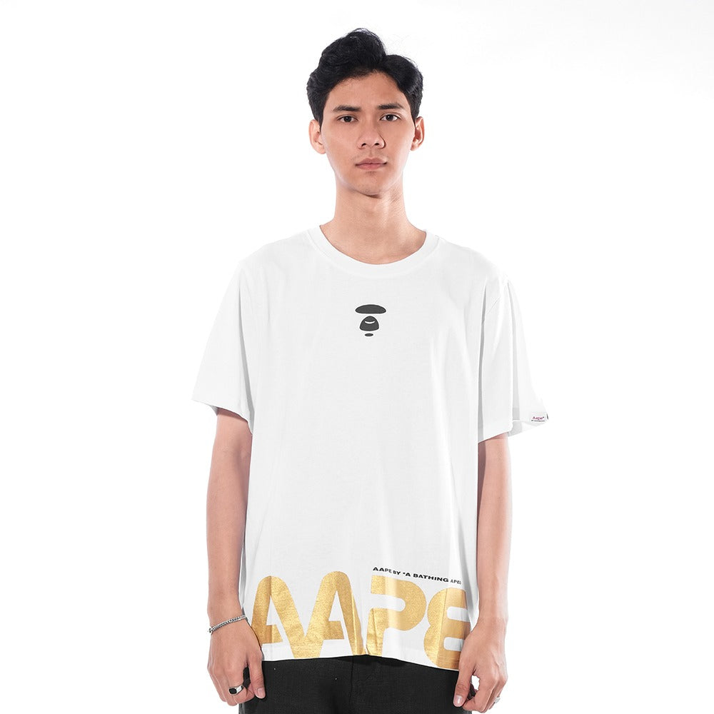 Aape by A Bathing Ape Gold Foil Nasa T-Shirt White