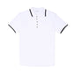 Philip Roth Stripe Collar Polo Shirt White