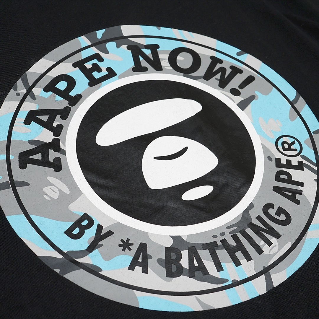 AAPE Moon Face Mix Camo Graphic T-Shirt