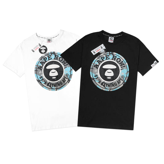 AAPE Moon Face Mix Camo Graphic T-Shirt