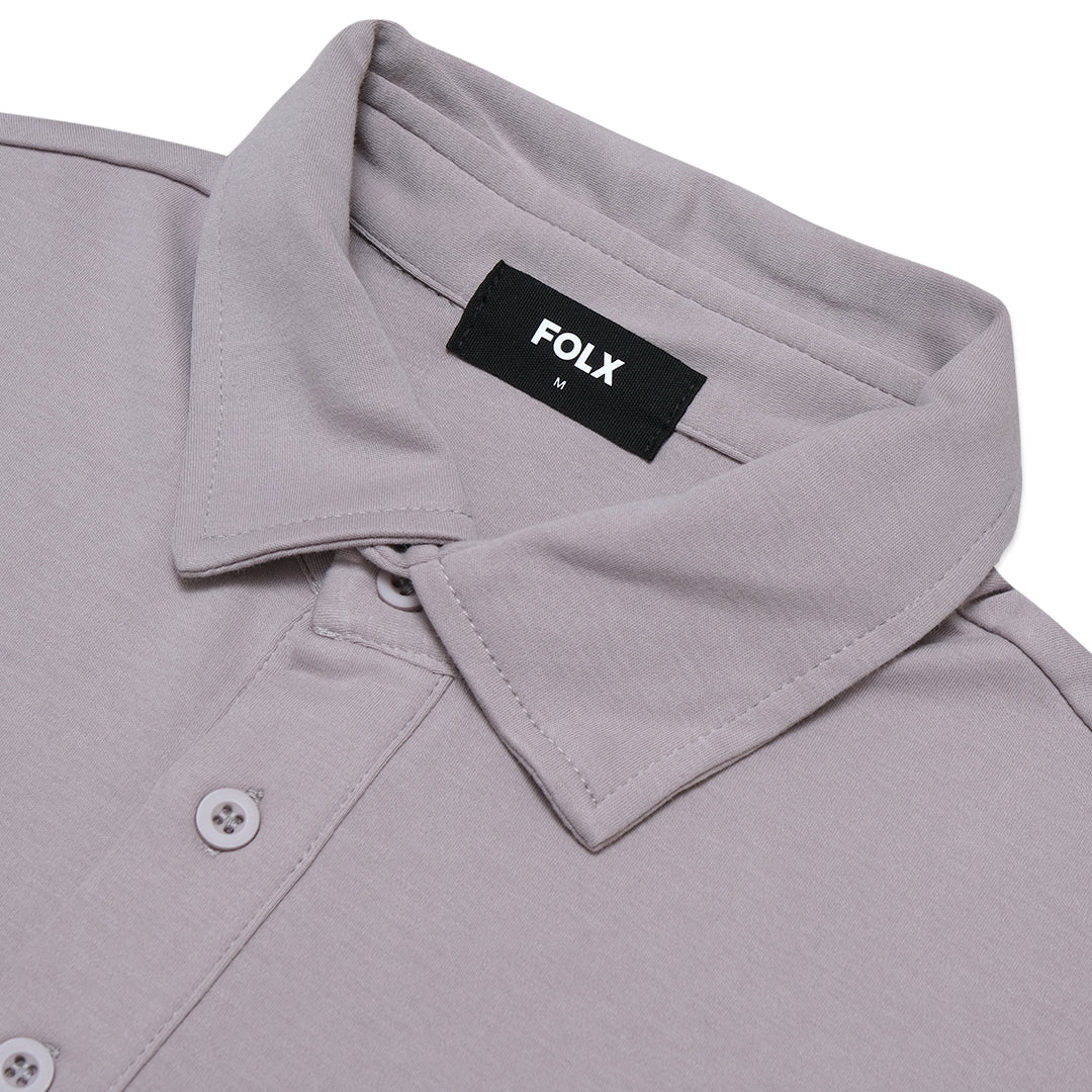 FOLX Bottom Embroidery Polo Shirt