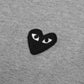 CDG Play Bottom Half Heart T-Shirt Grey