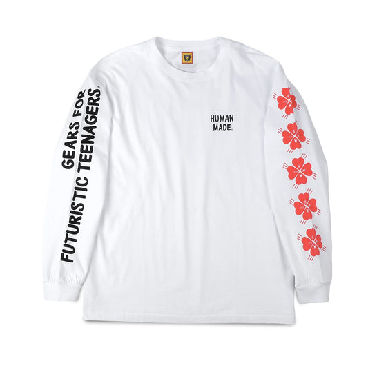 Human Made Logo Arm Long Sleeve T-Shirt White