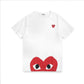 CDG Play Bottom Half Heart T-Shirt White