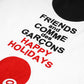 CDG X Stussy Happy Holidays T-Shirt White
