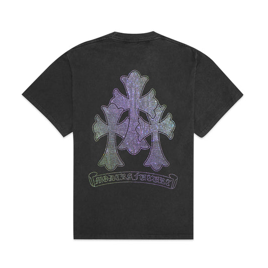 Chrome Hearts Iridescent Cross Beads Washed T-Shirt