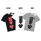 CDG Play Vertical Emoji Hearts T-Shirt