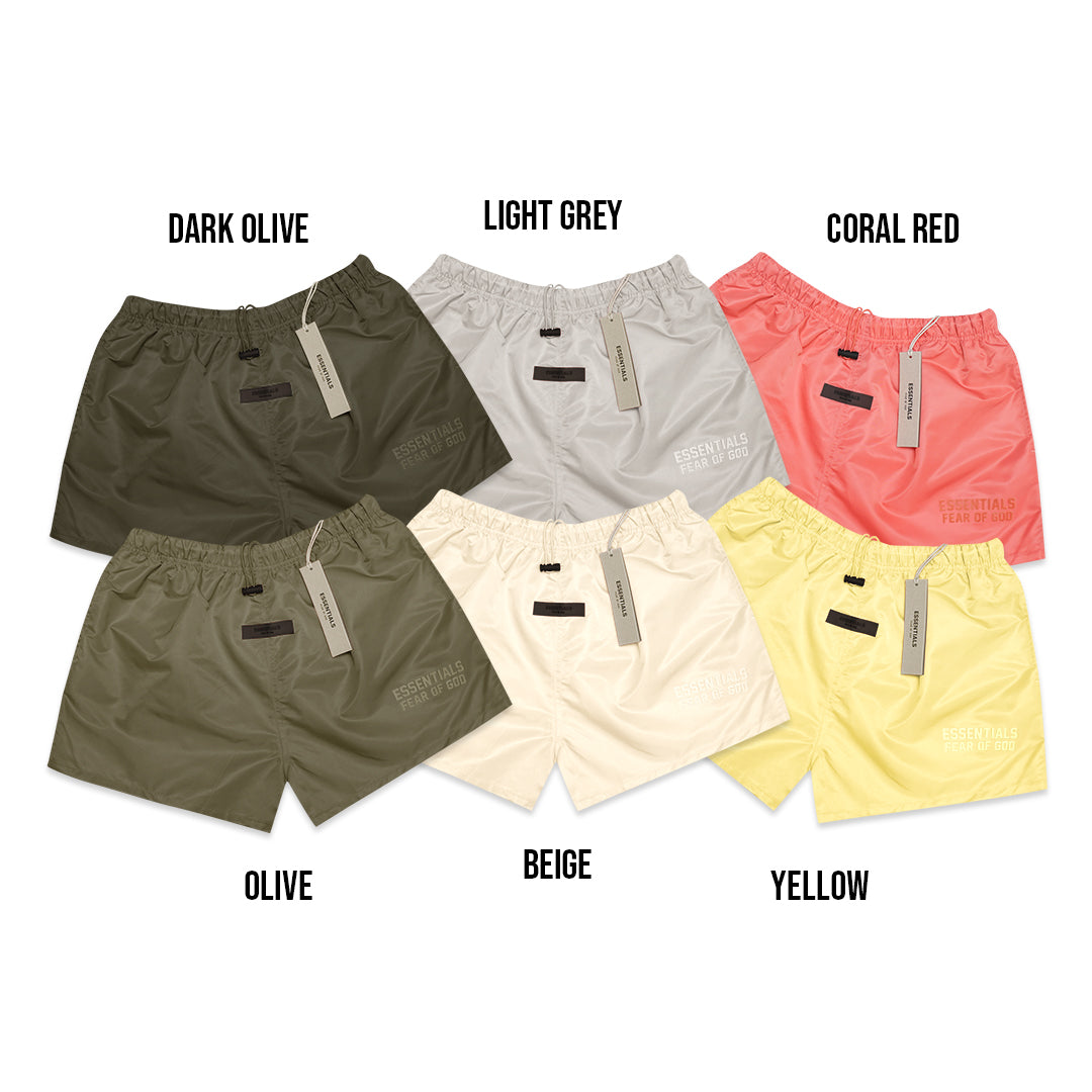 FOG Essentials Velvet Text Running Nylon Shorts