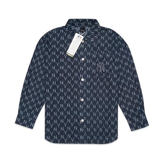 M7B Tonal Monogram Denim Long Sleeve Shirt